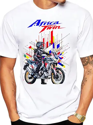 Африканская футболка Twin CRF1100 Motorcycle GS Adventure Мужская футболка Moto Mountain Riding Спортивная одежда Топы Хип-хоп Повседневные футболки для мальчиков
