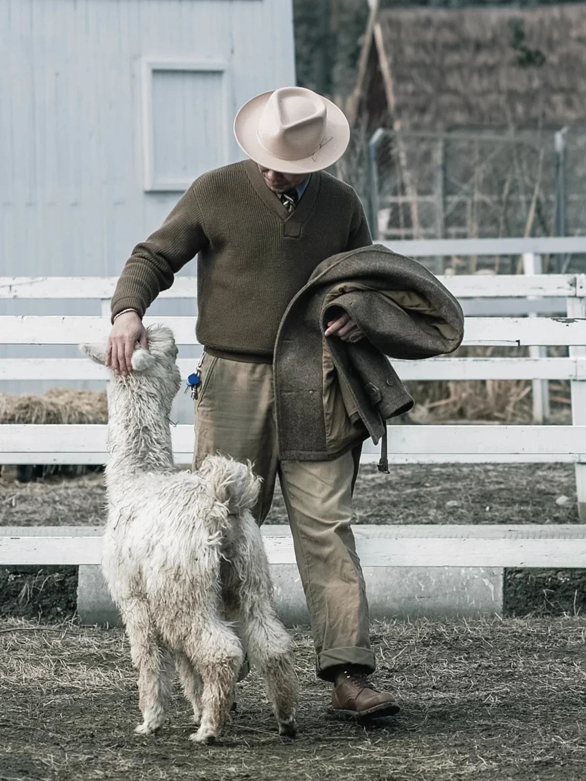 Bronson WWII USAAF Type A-1 Mechanic Sweater Men Heavyweight V-Neck Knit Jumper