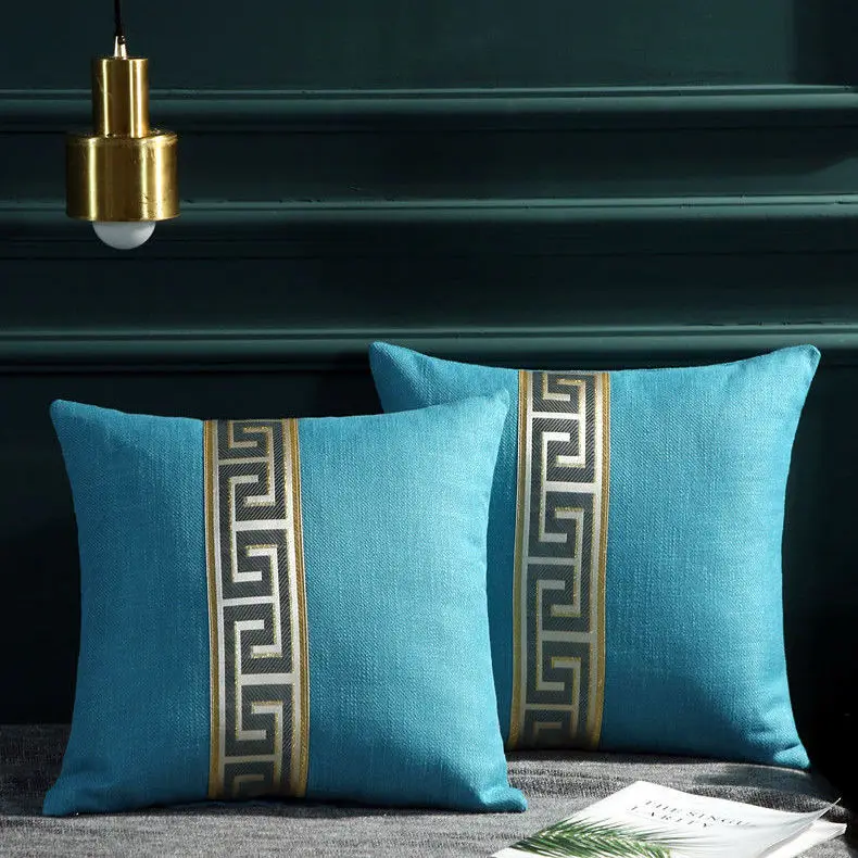 Скандинавская подушка из хлопка и льна простая современная утолщенная гостиная