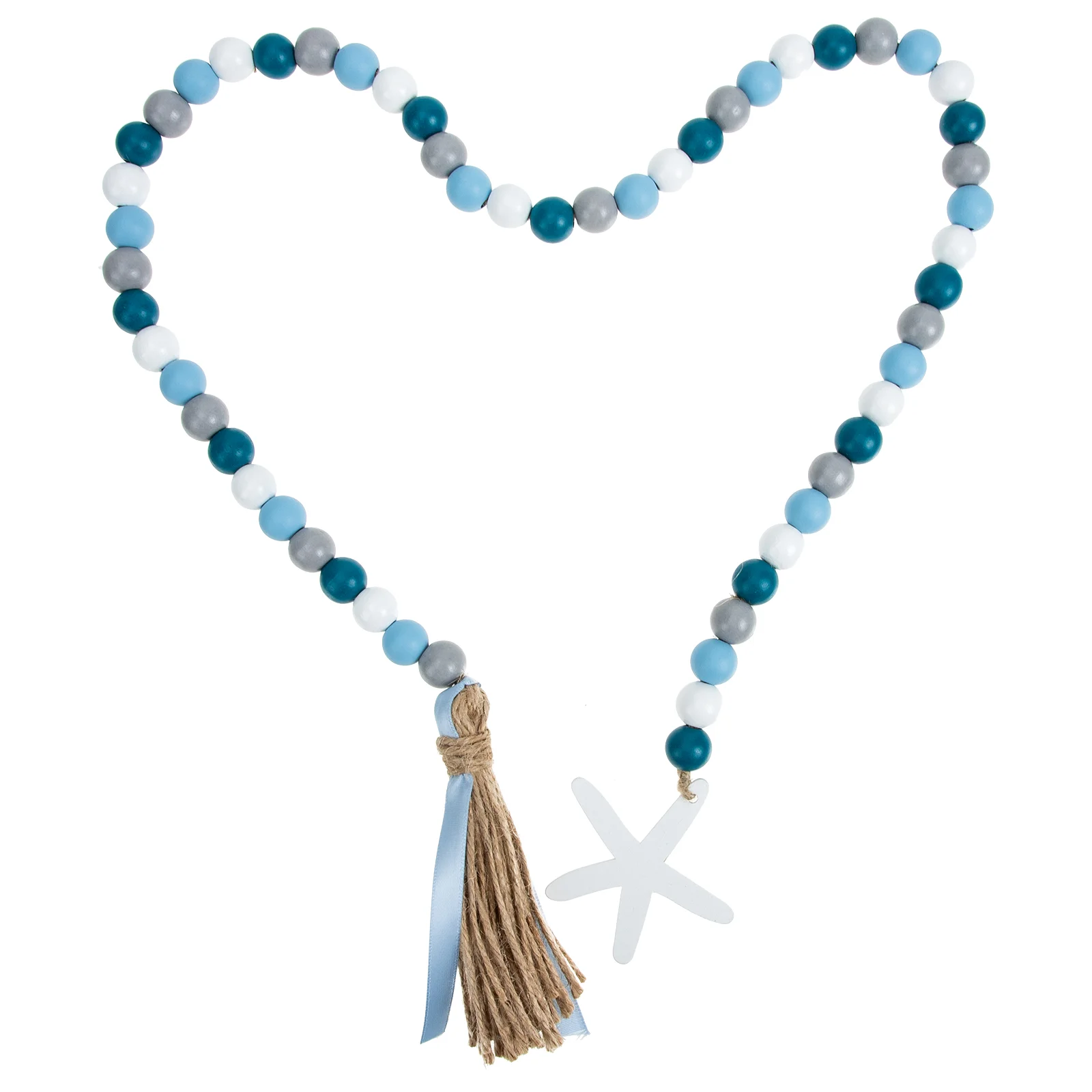 

Wooden Hanging Beaded Decor Beaded Garland with Tassel Wall Hanging Bead String