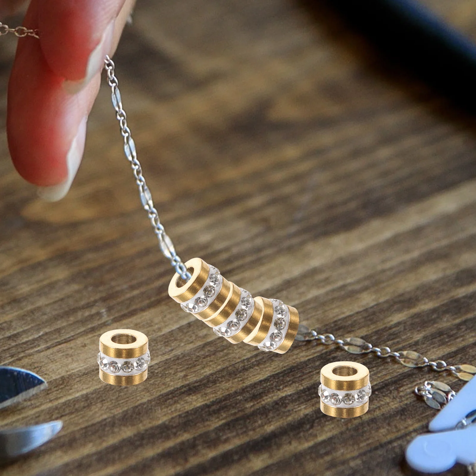 10 шт. маленькие бусины-разделители DIY ювелирные бусины шикарные изготовление