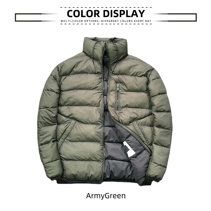 MGP Down-filled Coat Windproof And Rainproof Lightweight Hooded Down Jackets Thick Warm Stand Collar Cotton Padded Clothes