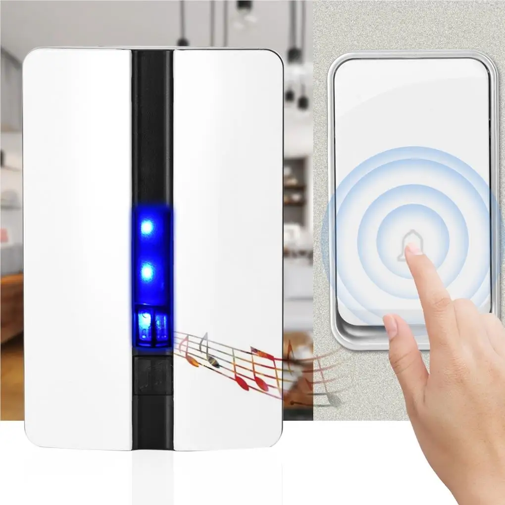 

Waterproof Wireless Doorbell Digital Door Chime Audio Door Ring Bell AC 110-260V EU