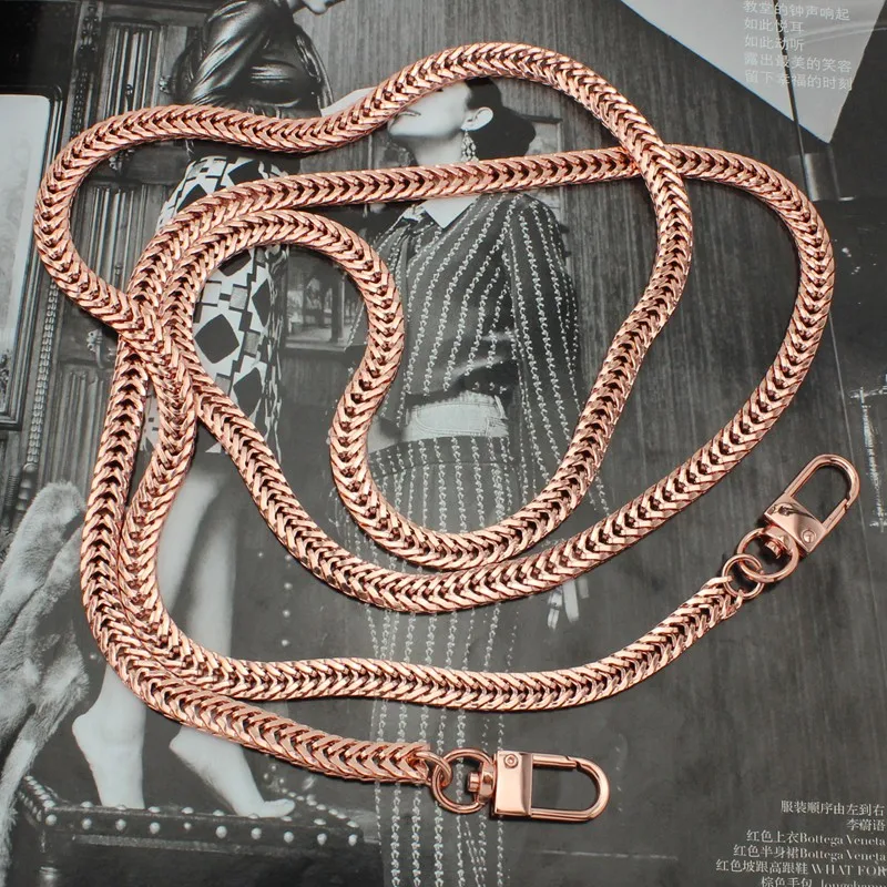 10pcs 7mm High Grade Width bag strap Snake chain purse handle purse metal strap replaced handbag strap bag parts