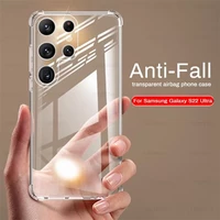 for samsung galaxy s22 ultra case transparent soft silicone shockproof back cover on sumsung s 22 ultra s22ultra s22 5g fundas