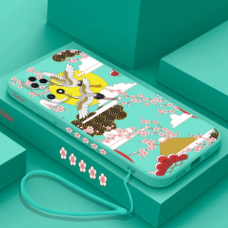 

Crane Flying Plum Bossom Phone Case For Huawei P40 P30 P20 Pro Lite Nova 10 10SE 9 9SE 8 8i Mate 40 30 20 Pro Lite 5G Cover