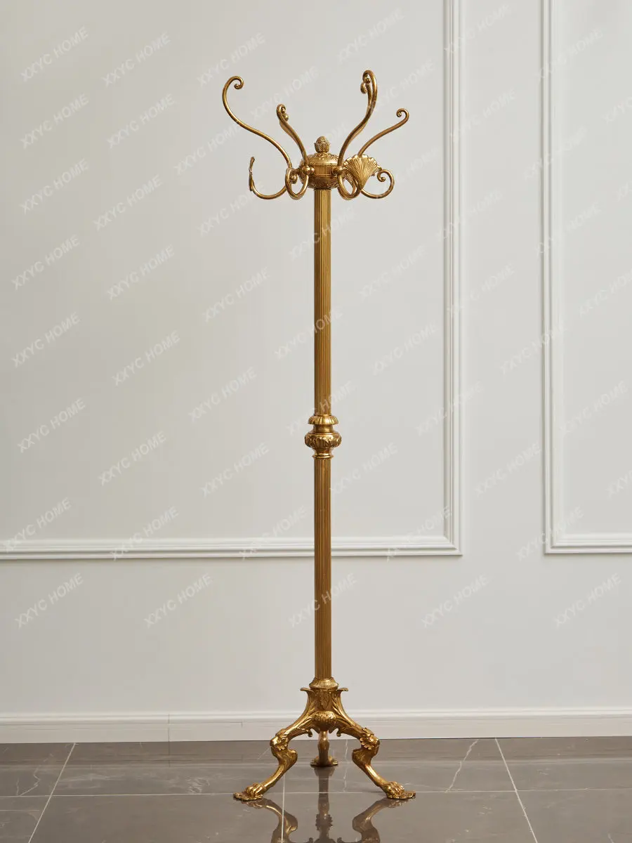 

Copper Floor Coat Rack Villa Living Room Bedroom Hallway Hanger Room Corner Clothes Hanger