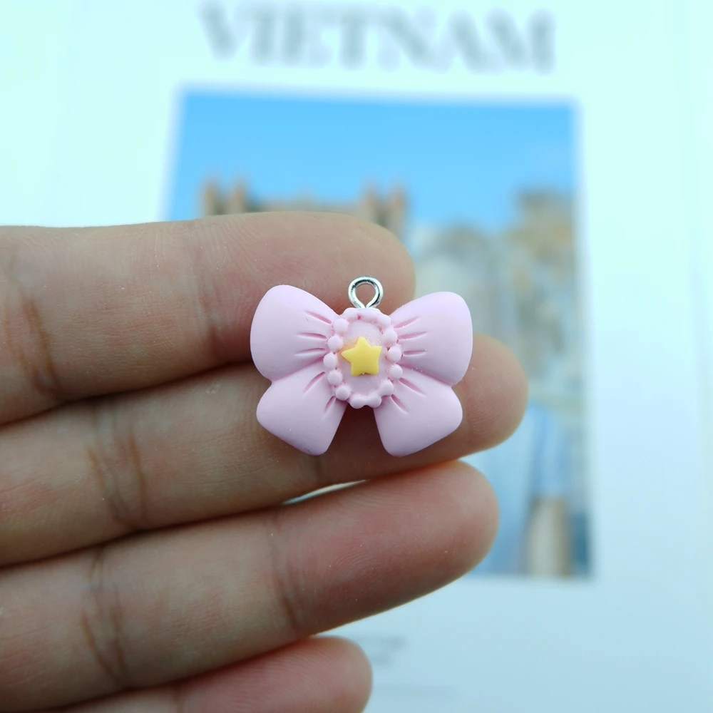 Оптовая продажа шармы в виде банта и медведя для девочек из мультфильмов