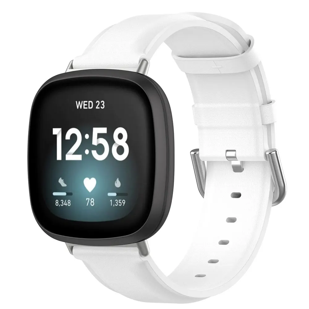 For Fitbit Versa 4 Band Strap Soft Leather Wrist Waterproof Replacement WatchBand For Fitbit Versa 3 Sense 2 Smart Accessories