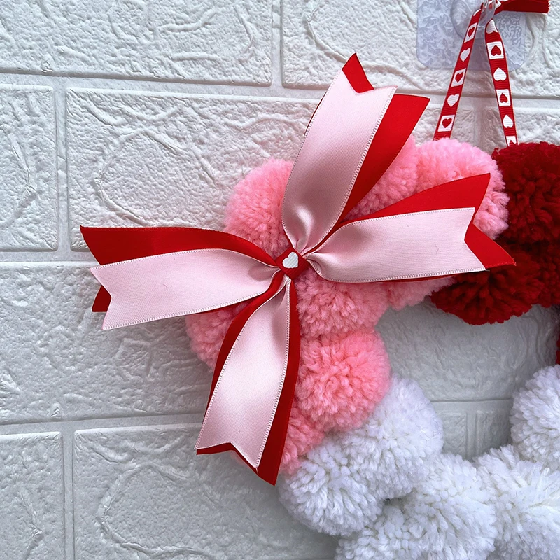 Венок на День Святого Валентина в форме сердца красочная гирлянда искусственный