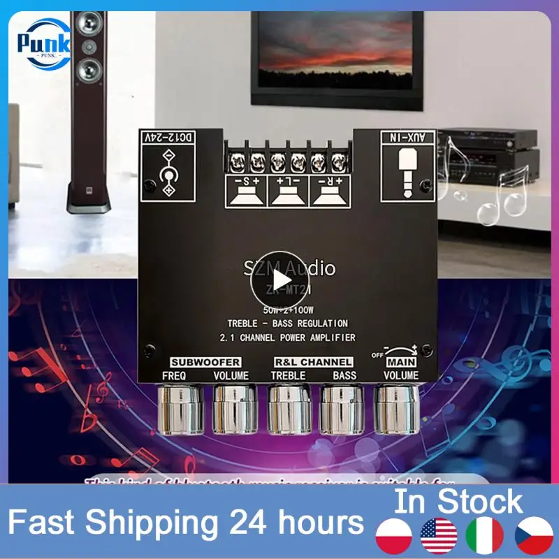 

1/2/3 шт. 2x20 Вт + 100 Вт 2,1 канальный сабвуфер плата цифрового усилителя мощности AUX 12 В 24 в аудио стерео 5,0 басовый усилитель для дома
