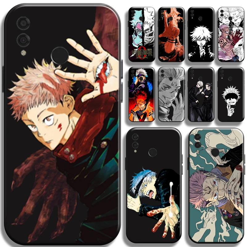 

Jujutsu Kaisen Gojo Satoru Phone Case For Huawei Honor 8X Cover Full Protection Black TPU Funda Coque Shockproof Shell Back