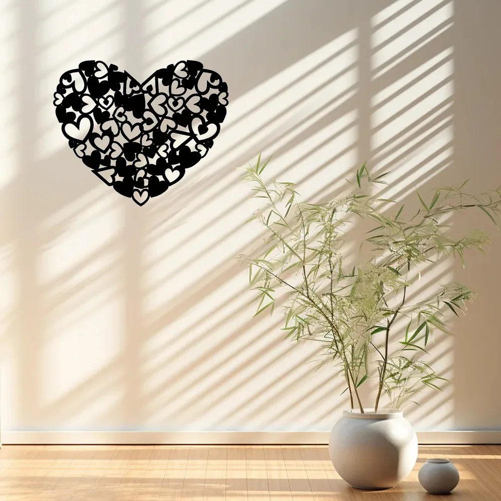 Уникальный дизайн сердца: металлический декор для гостиной и многого другого