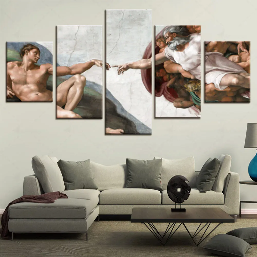 

Artsailing 5 Pieces Wall Mural Religious Christian Church Painting Figure Decoration Jesus Hanging Portrait Poster Free Shipping