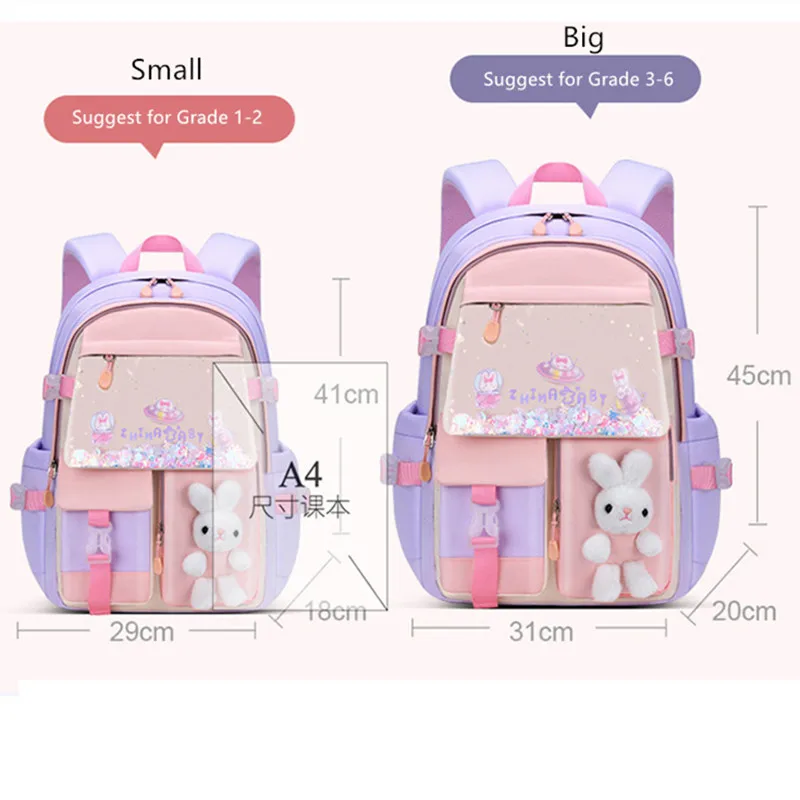 SPIDOR small girls primary school bag cute backpacks for children satchel kawaii book bag kids school backpack wholesale bags