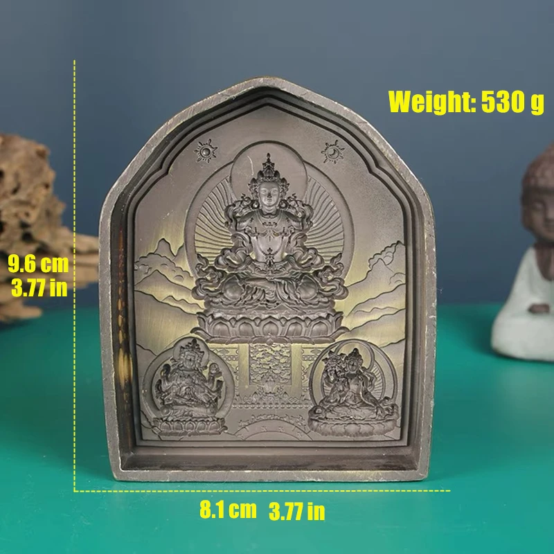 Alloy 3D Large Size Buddha Three Image Figures Making Molds Casting Tools Bronze Buddhist Statue DIY Mold Crafts Gift Decoration images - 6