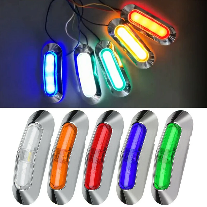 

2 шт., долговечные фонари для прицепов, грузовиков, автофургонов, габаритные огни, светодиодные фонари для грузовиков, желто-красные боковые фонари