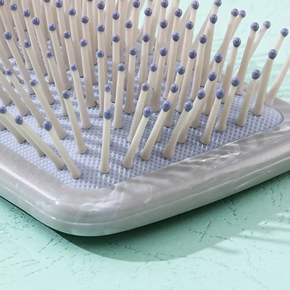 Антистатическая расческа на воздушной подушке с мраморным принтом квадратная