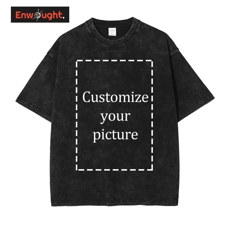 Мужская винтажная футболка из 100% хлопка, с коротким рукавом