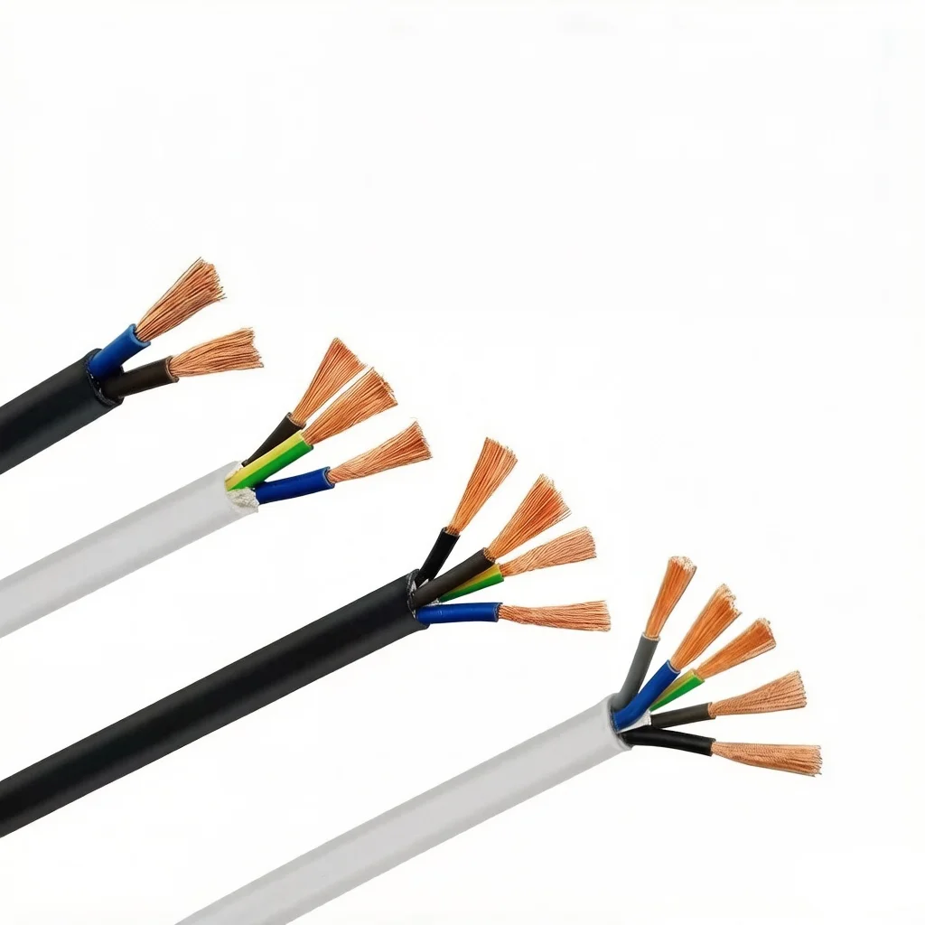 Фото Кабель электрический RVV 22 AWG 0.3MM2, 2/3/4/5/6/7/8/10/12/14/16/18 жил, медный проводник, черный №3