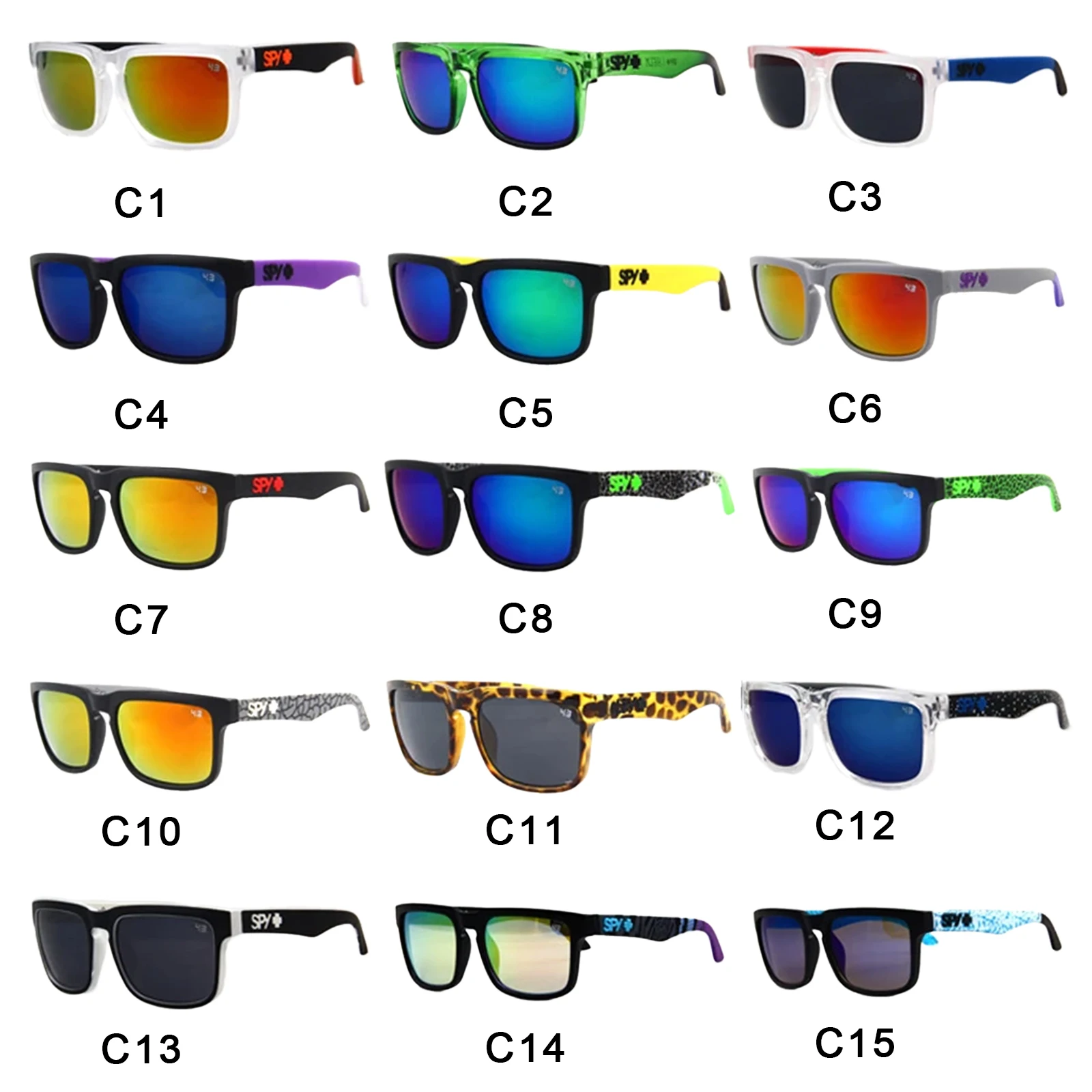 40 PCS KEN BLOCK Coloured Sunglasses Men Women Outdoor Travel Sunglasses Driving Sunglasses UV400