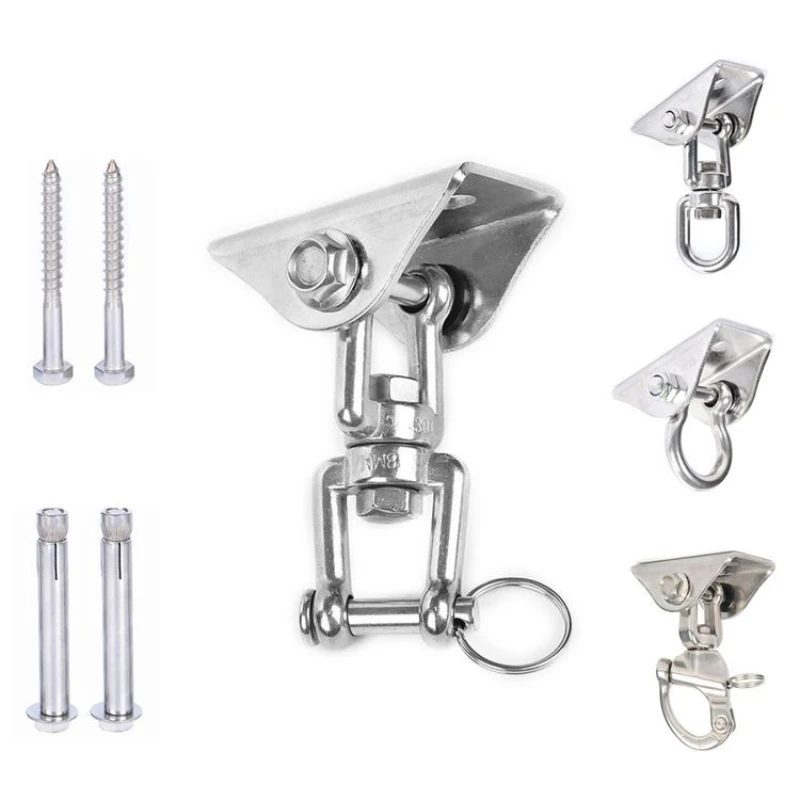 

304 Stainless Steel Rotating Load-bearing Hook Hammock Fixed Plate, Boxing Sandbag Hanging Chair Fixed Buckle, Swing Accessories