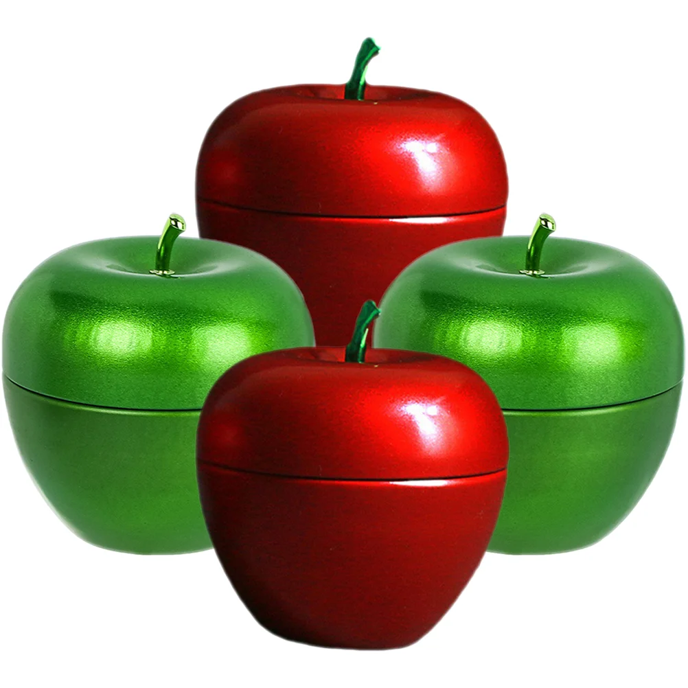 

4 Pcs Jar Loose Leaf Tea Canister Portable Canisters Candy Jars Lids Bulk Storage Tinplate Containers Metal Trim