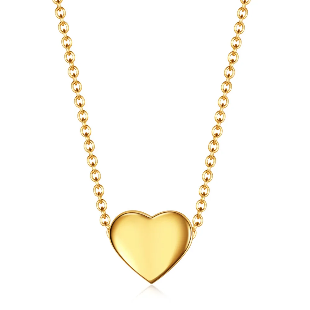 

Megin D Romantic Simple Exquisite Personality Heart Titanium Steel Necklaces for Men Women Couple Friend Fashion Gift Jewelry
