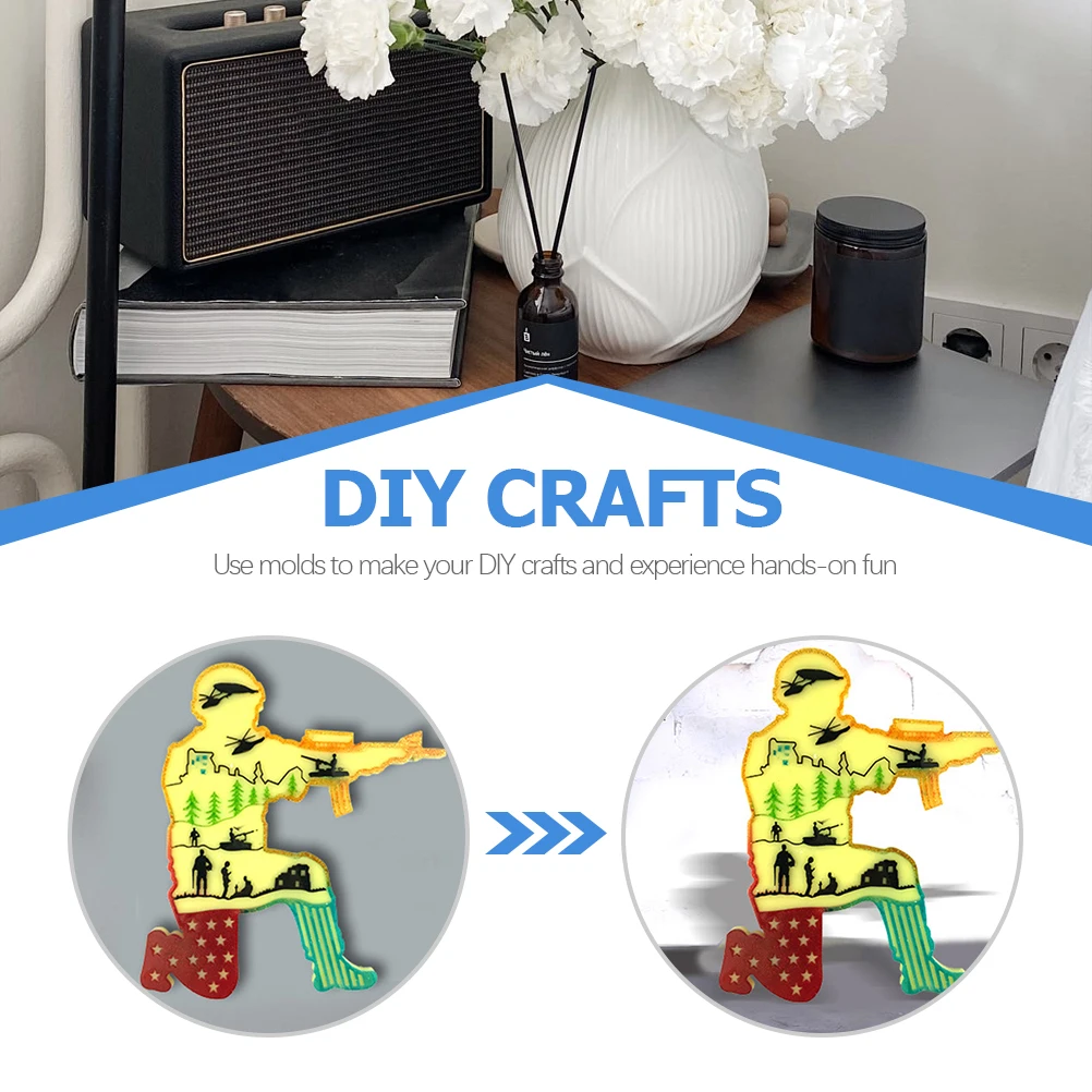 

Handmade Silicone Mold Soldier Shaped Silicone Mold Household Silicone Mold DIY soldier pendant crystal drop glue mold