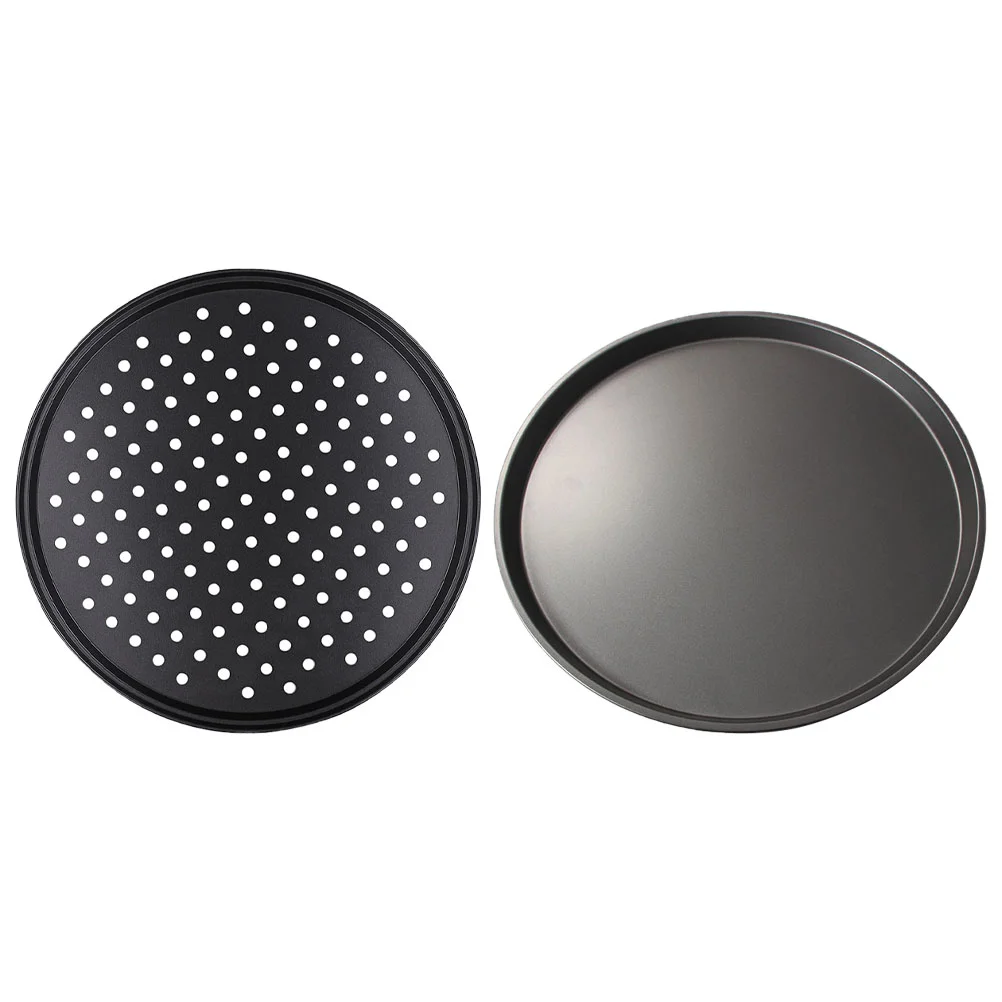 

Pizza Pan Baking Tray Plate Holesround Crisper Sheet Stick Steel Stainless Non Metal Cooking Serving Bakeware Oven Nonstick