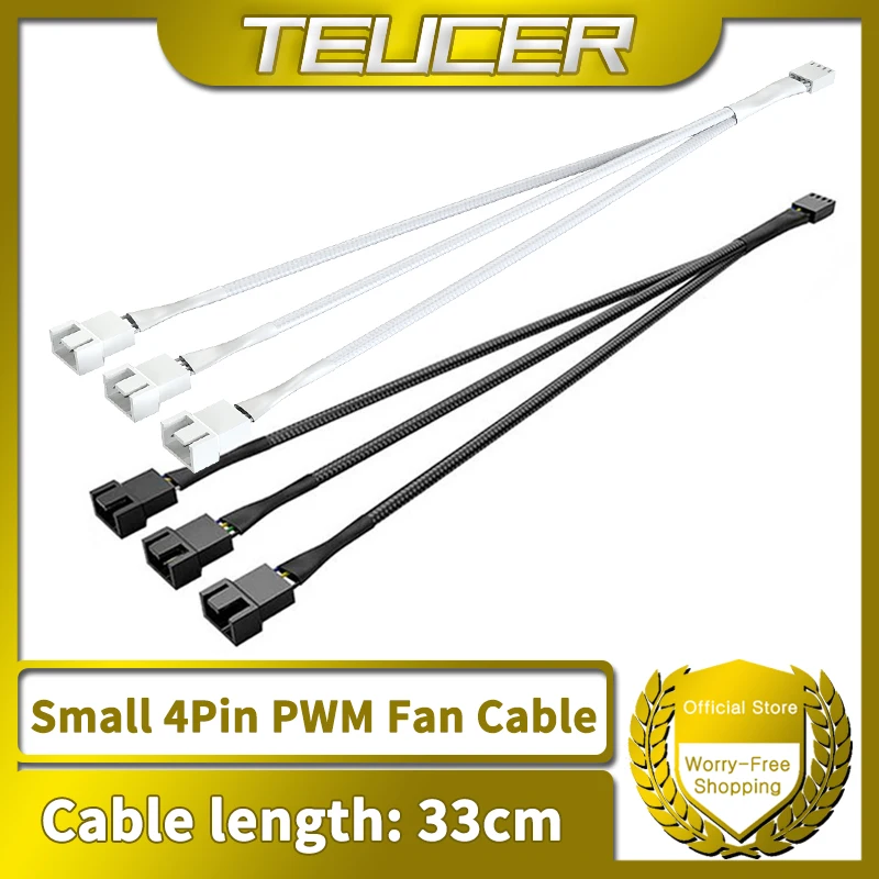 TEUCER 4 Pin 1/2/3/4 разветвитель кабеля 4 Pin PWM Female к 3/4 Pin материнской платы процессора ПК стандартный кабель расширения вентилятора