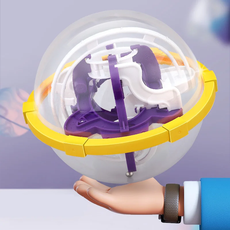 

Beginner 3D Magic Cube 91/100 Steps Maze Balance Balls Track Action Puzzle Toys for Noisy Kids Labyrinth Toy Basic Strategy Game
