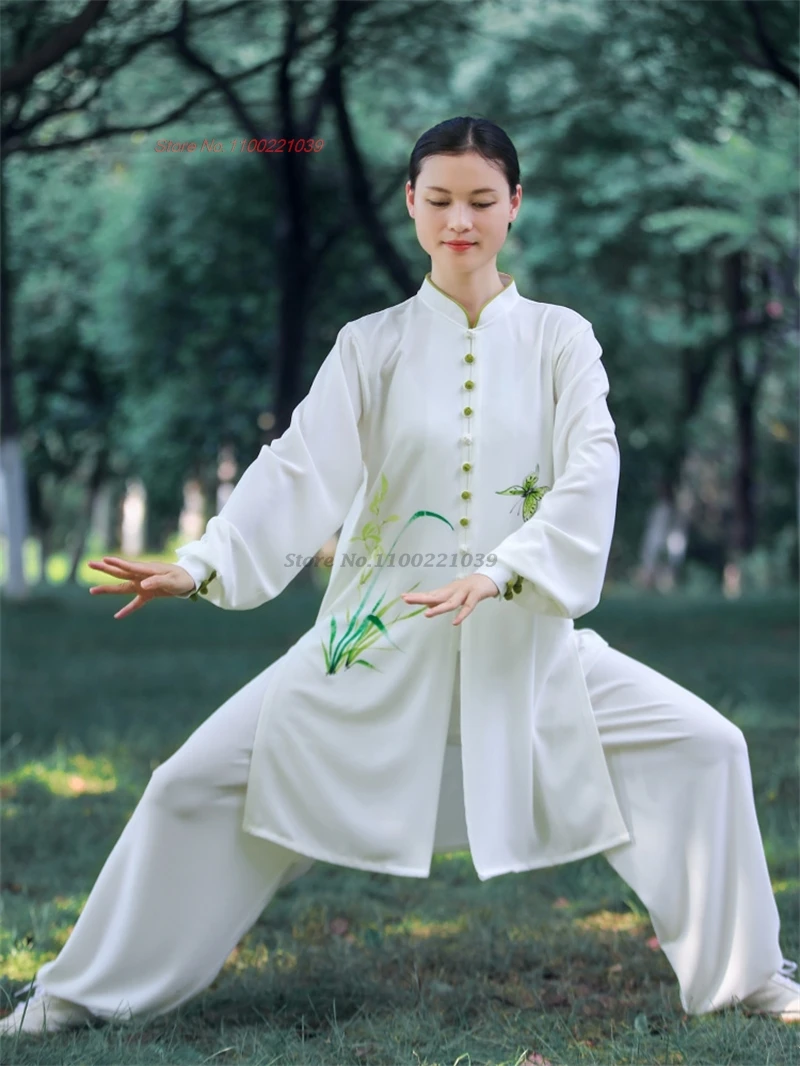 2024 китайская униформа тай-чи ушу кунг-фу национальный цветочный принт
