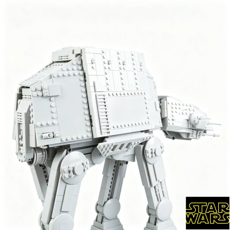 Фото 2499 деталей MOC Star Wars: Увеличенная модель боевой машины AT-AT с Хота, настольное украшение, конструктор DIY, подарки на день рождения №3