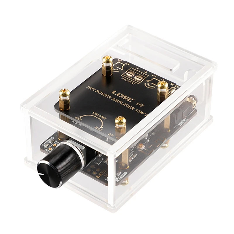 

Плата усилителя мощности PAM8620, плата цифрового стерео усилителя мощности Hi-Fi Bluetooth с чехлом, для домашнего кинотеатра «сделай сам», 15Wx2