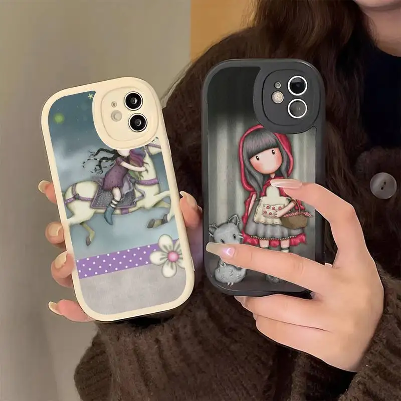 

Cute Girl Kid Art Illustration S-santoro Phone Case Hard Leather for iPhone 13 12 Mini 11 14 Pro Max Xs X Xr 7 8 Plus 6 6s Se