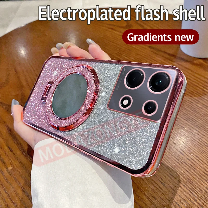 Для Infinix Note 30 5G чехол мягкий силиконовый гальванический TPU X6711 для телефона с