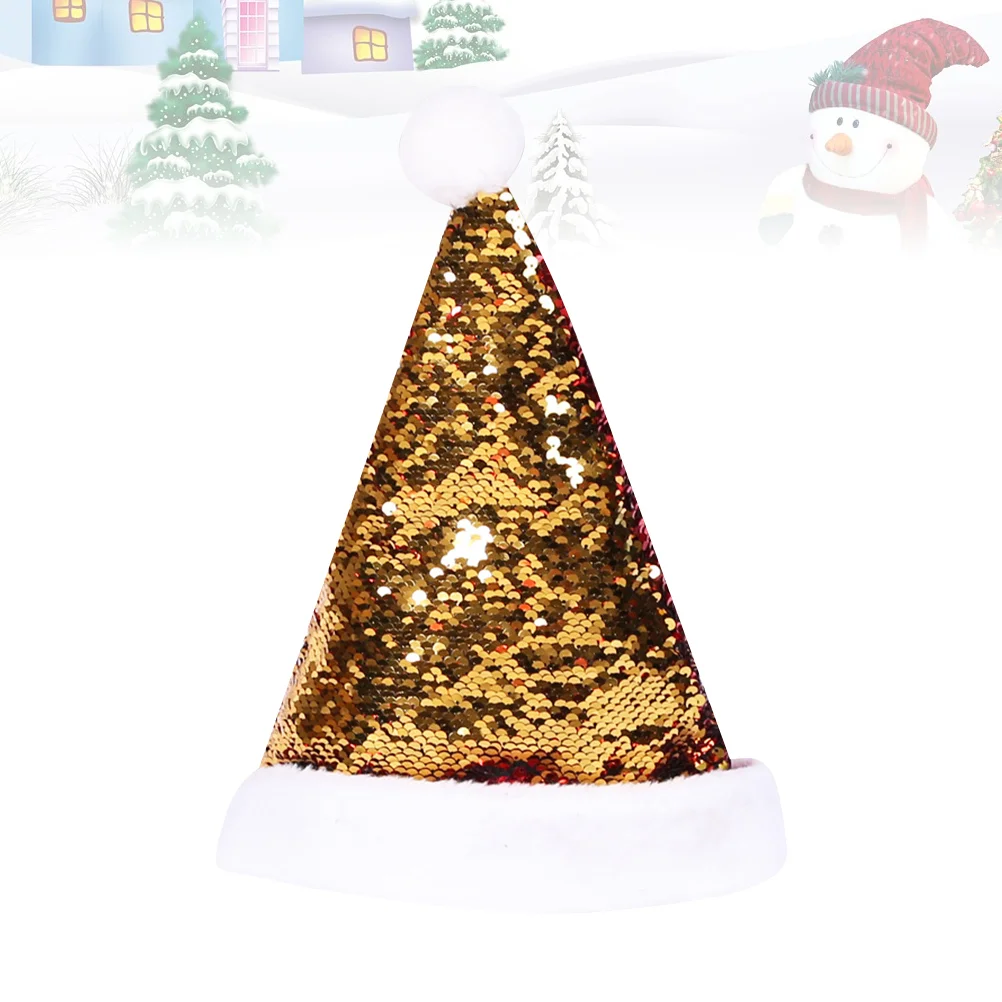 

Hat Santa Christmashats Costume Sequin Party Claus Cap Adultskids Adult Childrens Gift Red Holiday Accessories Cosplay Reindeer