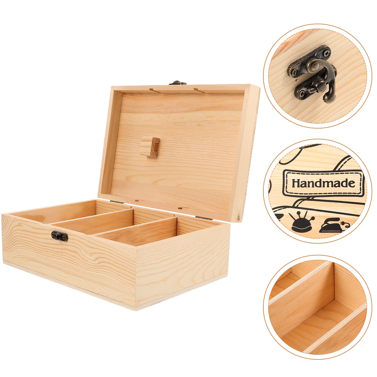 

Pin Case Needle Holder Needles Sewing Bracket Wood Quilting Tools Basket Crafts