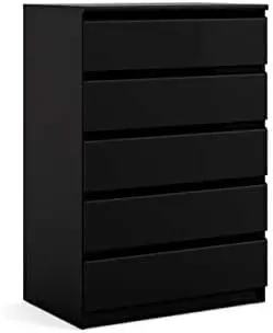 

Handle-free, Contemporary, Bedroom Furniture, College Living 5 Drawer Chest, Brown Dresser knobs Poignet de meuble Handel Tirado