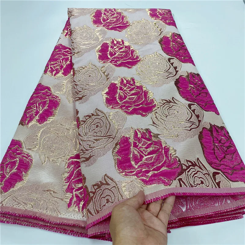 

Золотая парчовая кружевная ткань с новым материалом, африканская жаккардовая кружевная ткань высокого качества, нигерийский французский т...