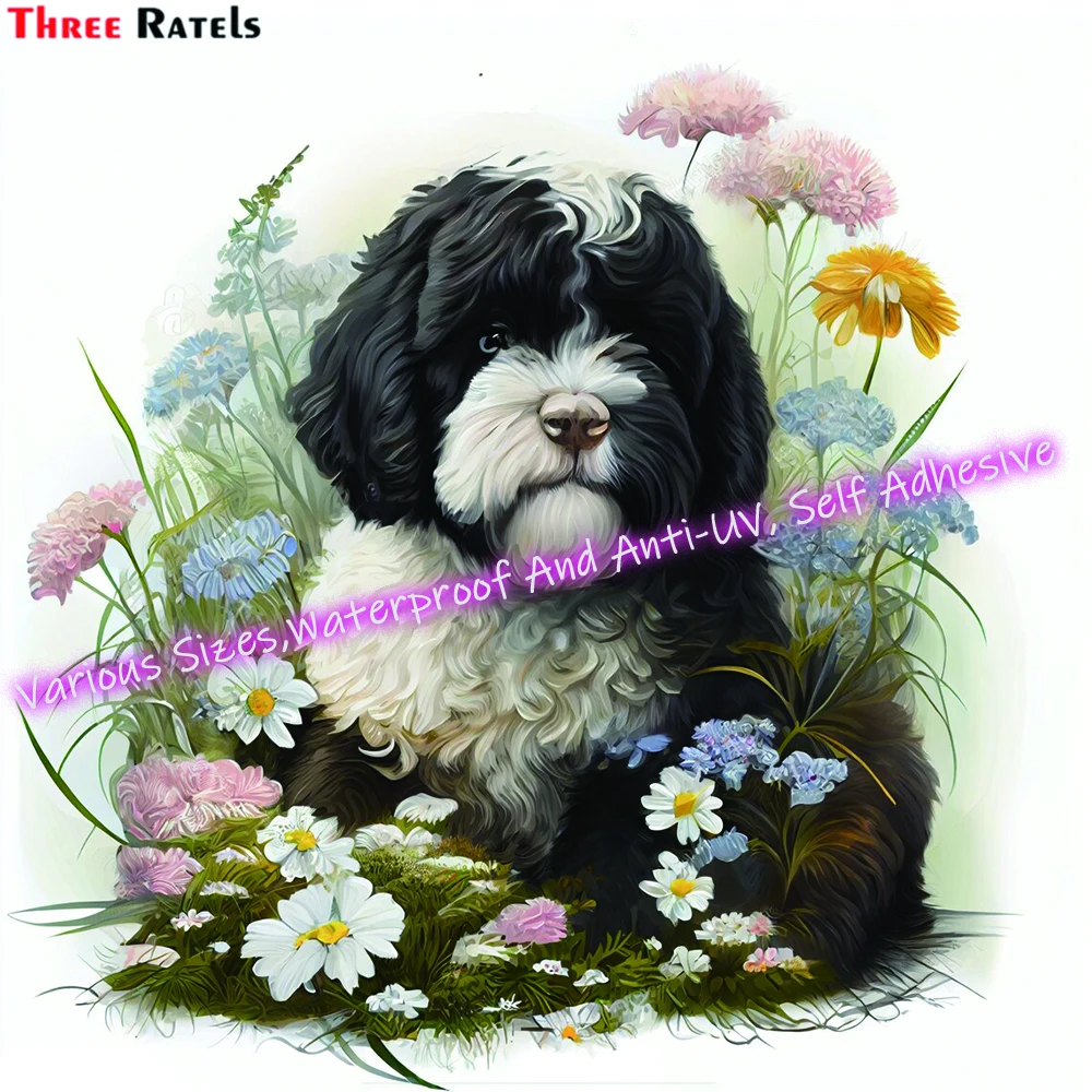 

Three Ratels M147 Portuguese Water Dog Personalized Creative Scratch Stickers Various Size For Car Styling Decoration