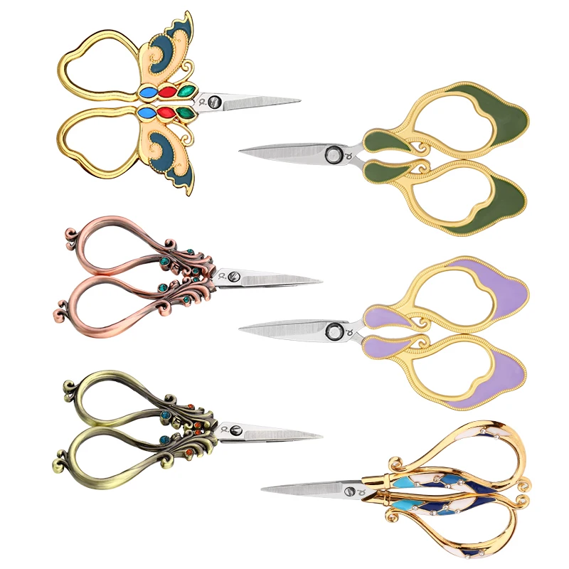 

IMZAY 1PC Stainless Steel Sewing Scissors Vintage Tailor Scissors Embroidery Scissors Professional Sewing Tool Fabric Cutter
