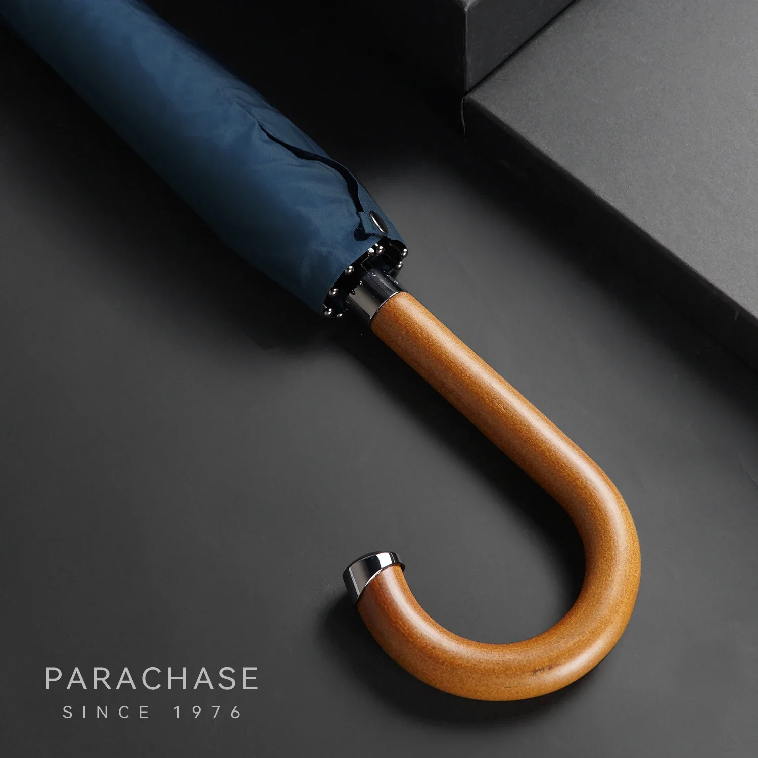 Деревянный Зонт Parachase люксовый Полуавтоматический зонт для гольфа с защитой от