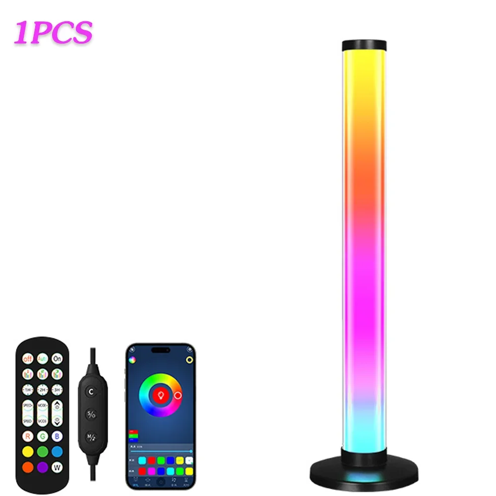 

360 ° RGBIC Пикап Свет Музыкальный ритм-огни USB Bluetooth Приложение Дистанционное рождественское украшение Настольный RGB-светильник Музыкальный ритм DIY