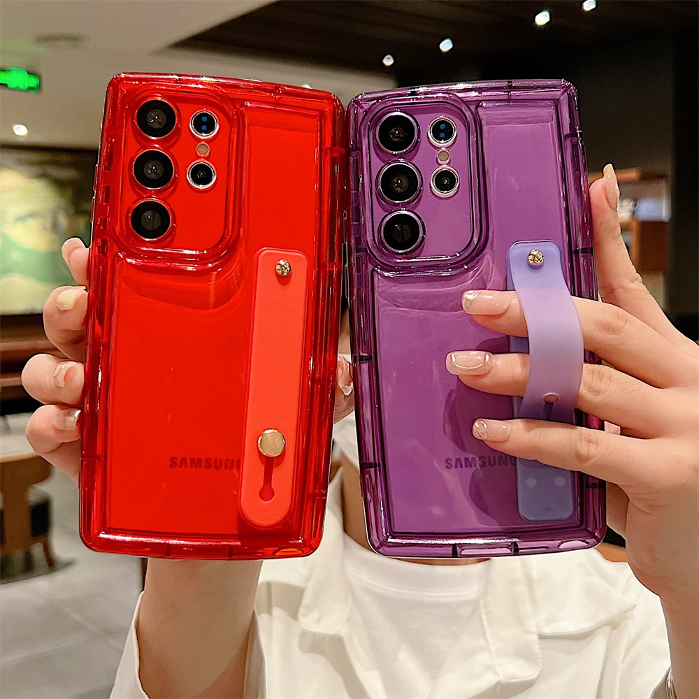 

Clear Shockproof Wrist Strap Case for Samsung Galaxy A54 5G A34 A14 F13 A04 M04 A13 A22 M32 A72 A52 A51 A71 A50 A20S A20 Soft