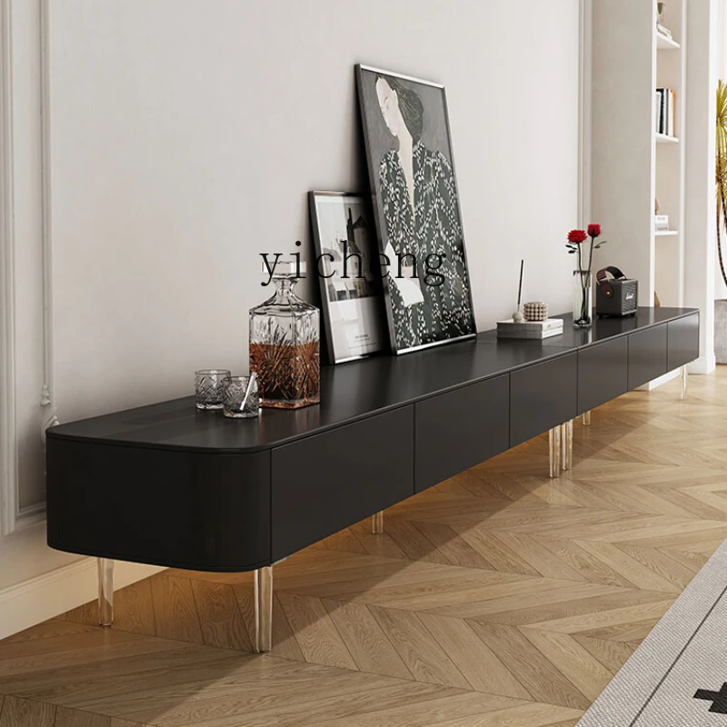 

ZK French TV Cabinet Living Room Solid Wood Black Retro Affordable Luxury High Sense