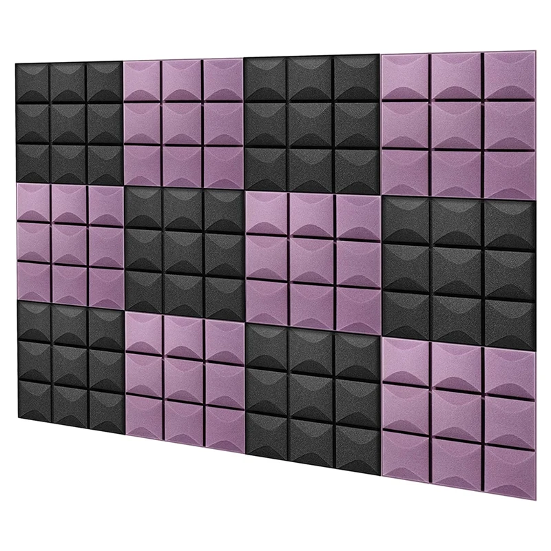 

12Pcs Acoustic Soundproof Foam,Acoustic Panels Foam Tiles With High Density Cancelling Foam For Recording Studio