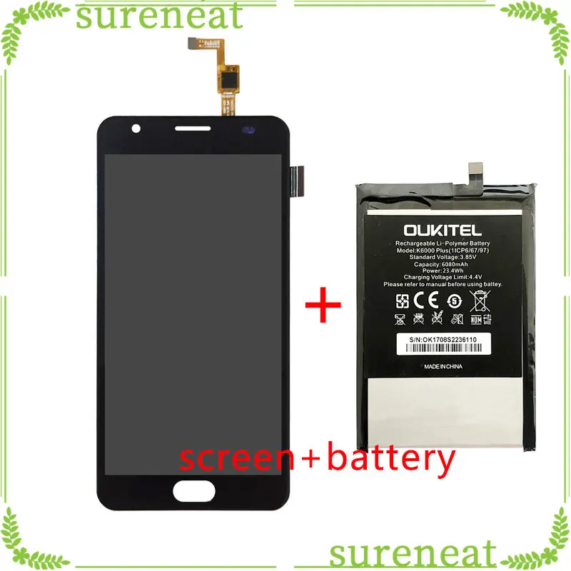 ЖК-дисплей и сенсорный экран для Oukitel K6000 Plus