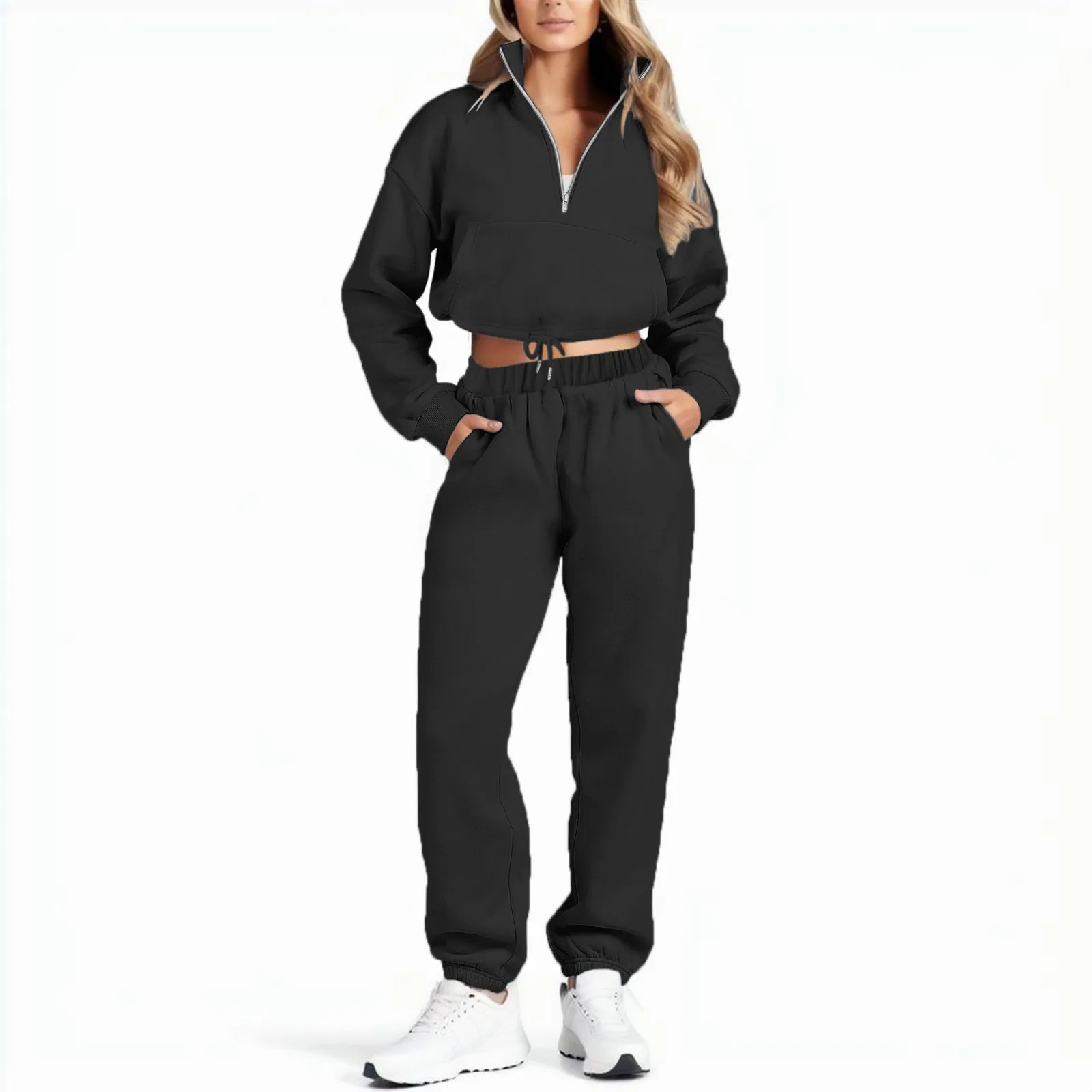 

Summer Elegant Women's 2 Piece Set Casual Long Sleeve Hoodies Women Suits Loose Streetwear Female Clothing Outfits